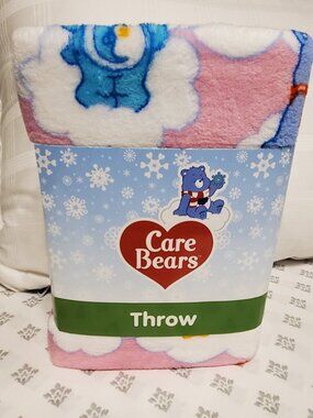 Care Bears Throw blanket Christmas Theme Brand New & Ready to gift!
